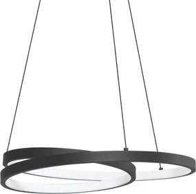 Lustra LED suspendata design circular OZ SP D040 ON-OFF NERO 3000K