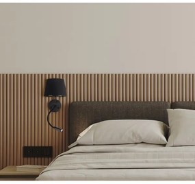 Lampă de perete MAJA 1xE27/15W/230V + 1xGU10/10W/230V neagră