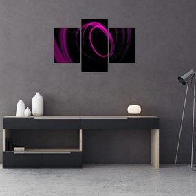 Tablou - linii violete (90x60 cm)