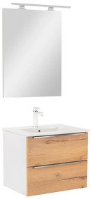Mobilier complet de baie Vario Trim 60, stejar alb