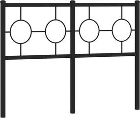 vidaXL Tăblie de pat de schimb metalică, negru, 120 cm