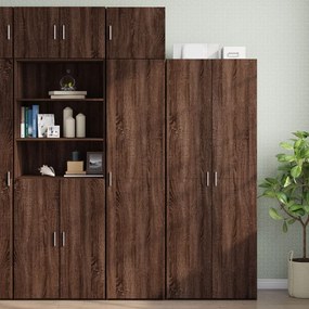 vidaXL Dulap depozitare slim stejar maro 45x42,5x225 cm lemn prelucrat