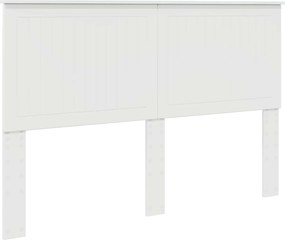 vidaXL Tăblie cap cu headboard Alb Lucios 150 cm Lemn compozit