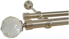 Galerie dubla fara inele Kula crystal 25/19 - inox (Alege marime: 400 cm)