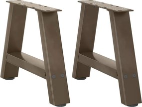vidaXL Picioare pentru măsuță de cafea în formă de A, 2 buc., 40x(30-31) cm, oțel