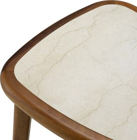 Masuta laterala LUX, Marmura, Lemn, Wilma