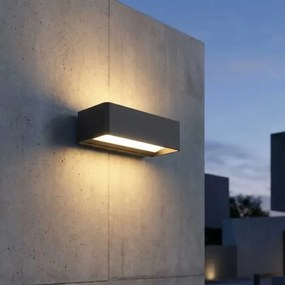 Aplica de perete LED pentru exterior, 13W, 230V, IP65, negru