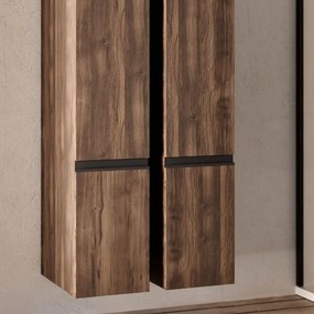Dulap suspendat baie 30x47x160 cm Kolpa San Harmony, cu usa reversibila si sertar, stejar natur