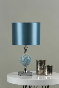 Där Lighting ELS4223 - Lampă de masă ELSA 1xE27/40W/230V albastru/crom lucios