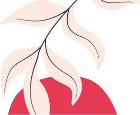 Tablou - Abstracție florală roz N⁰2 (120x50 cm)