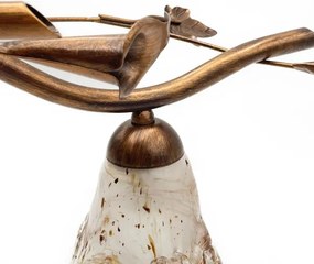 Lustră aplicată ROZETA 4xE14/40W/230V bronz