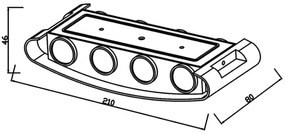 Aplică LED de exterior LED/8W/230V IP44 4000K negru Top Light