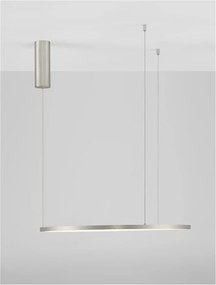 Lustra LED suspendata design modern circular TARQUIN D-60cm argintie