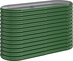 vidaXL Strat înălțat grădină 114x40x68 cm oțel galvanizat