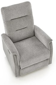 Fotoliu recliner Jamal stofa gri H105 cm