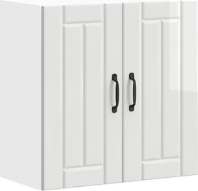 vidaXL Dulap de bucatarie "Lucca" din lemn prelucrat alb lucios