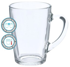 Cana transparenta din sticla 11 cm