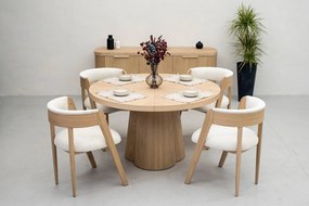 Masă lemn masiv Dining Cloud 130 (+50) x 77 cm