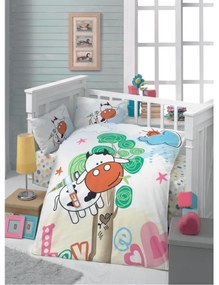 Lenjerie de pat pentru copii Cotton Box 170PTK2005, 4 piese, Cotton Ranforce, Plic 100x150 cm, Cearceaf 100x150 cm, Perne 35x45 cm, Multicolor