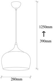 Lustră pe cablu SAGLAM 1xE27/40W/230V