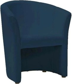 Fotoliu TM-1, albastru/wenge, piele ecologica/plastic, 67x60x76 cm