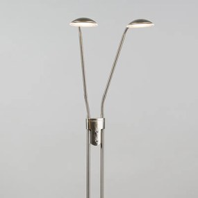 Lampă de podea modernă din oțel cu lampă de citit incluzând LED - Eva