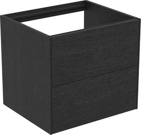 Dulap baza suspendat Ideal Standard Atelier Conca finisaj stejar inchis 2 sertare 60 cm