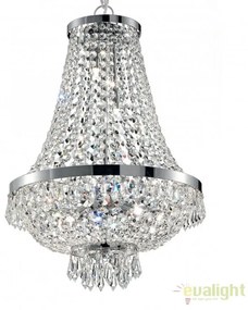 Candelabru cristal design elegant casa scarii CAESAR SP12 Cromo 114279