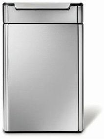 Cos tactil patrat pentru deseuri sortate 24 + 24 l otel mat, inox