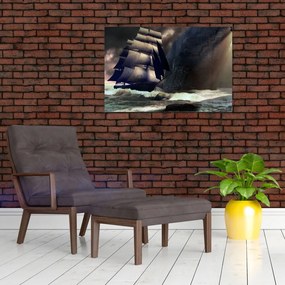 Tablou - Navă printre recife (90x60 cm)