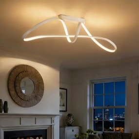 Brilagi-LED Plafonieră LED aplicată dimmabilă TWISTER 60W/230V 3000-6000K albă + telecomandă