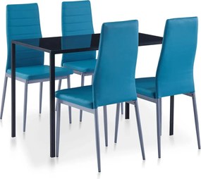 vidaXL Set mobilier de bucătărie, 5 piese, albastru