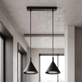 Brilagi - Lustră suspendată pe cablu CONE DOUBLE 2xGX53/15W/230V neagră