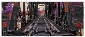 Tablou cu pod de cale ferată (120x50 cm)