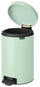 Cos de gunoi cu pedala Brabantia NewIcon 1008843, 12 L, Inchidere lina, Baza antiderapanta, Verde deschis