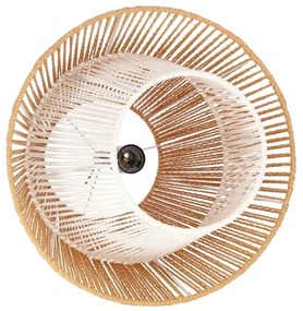 Pendul pe cablu AFRICA 1xE27/40W/230V Ø 40 cm maro/crem