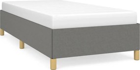 vidaXL Cadru de pat fără saltea, gri închis, 90x190 cm, textil