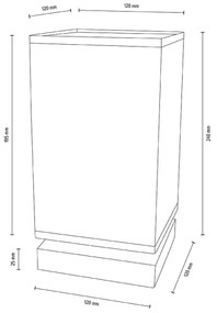 Spot-Light DO70774174 - Lampă de masă FIRE 1xE27/25W/230V, stejar/bej