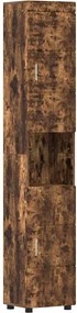 vidaXL Set dulap baie TULUM Stejar fumuriu 37 x 31,5 x 203 cm