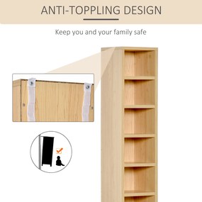 Homcom Set de 2 Rasteluri Mobilier 6 Rafturi in Lemn MDF 21X19.2X88.3cm