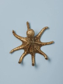 Cuier de perete decorativ, din alama Octopus