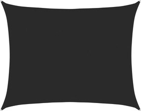 vidaXL Pânză parasolar, negru, 6x7 m, HDPE, 160 g/m²