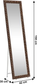 Oglindă de design, maro, PANTOS