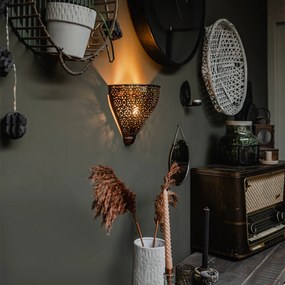 Lampă de perete orientală din cupru - Muraf