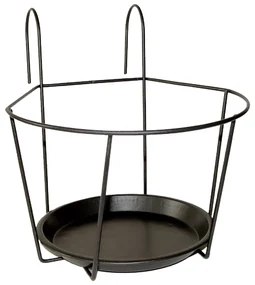 Suport pentru ghiveci din metal Esschert Design, lățime 21,4 cm, gri
