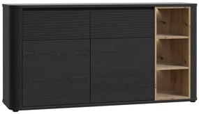 Comodă INAR neagră/stejar