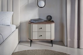 Set noptiere Vesper 56 cm - cașmir / nuc / picioare negre
