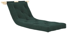 Fotoliu verde închis cu tapițerie din catifea reiată Hooked – Karup Design