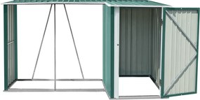 şopron din lemn cu şopron, 270x104x159 cm, verde închis, ARPOL TYP 2