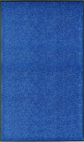 vidaXL Covoraș de ușă lavabil albastru 90x150 cm